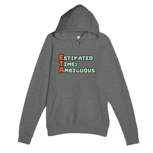 Estimated Time: Ambiguous — funny graphite heather unisex hoodie