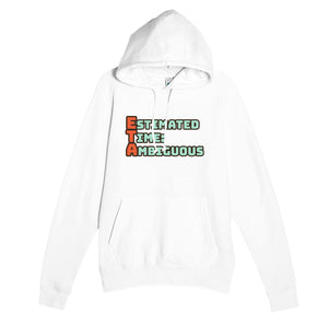 Estimated Time: Ambiguous — funny white unisex hoodie