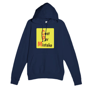 Cost Per Mistake — funny navy unisex hoodie