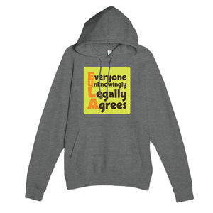 Everyone Unknowingly Legally Agrees — funny graphite heather unisex hoodie