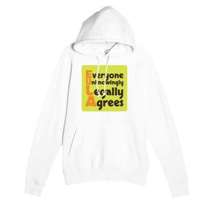 Everyone Unknowingly Legally Agrees — funny white unisex hoodie