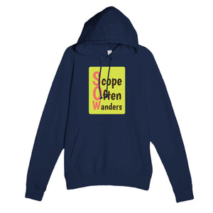 Scope Often Wanders — funny navy unisex hoodie