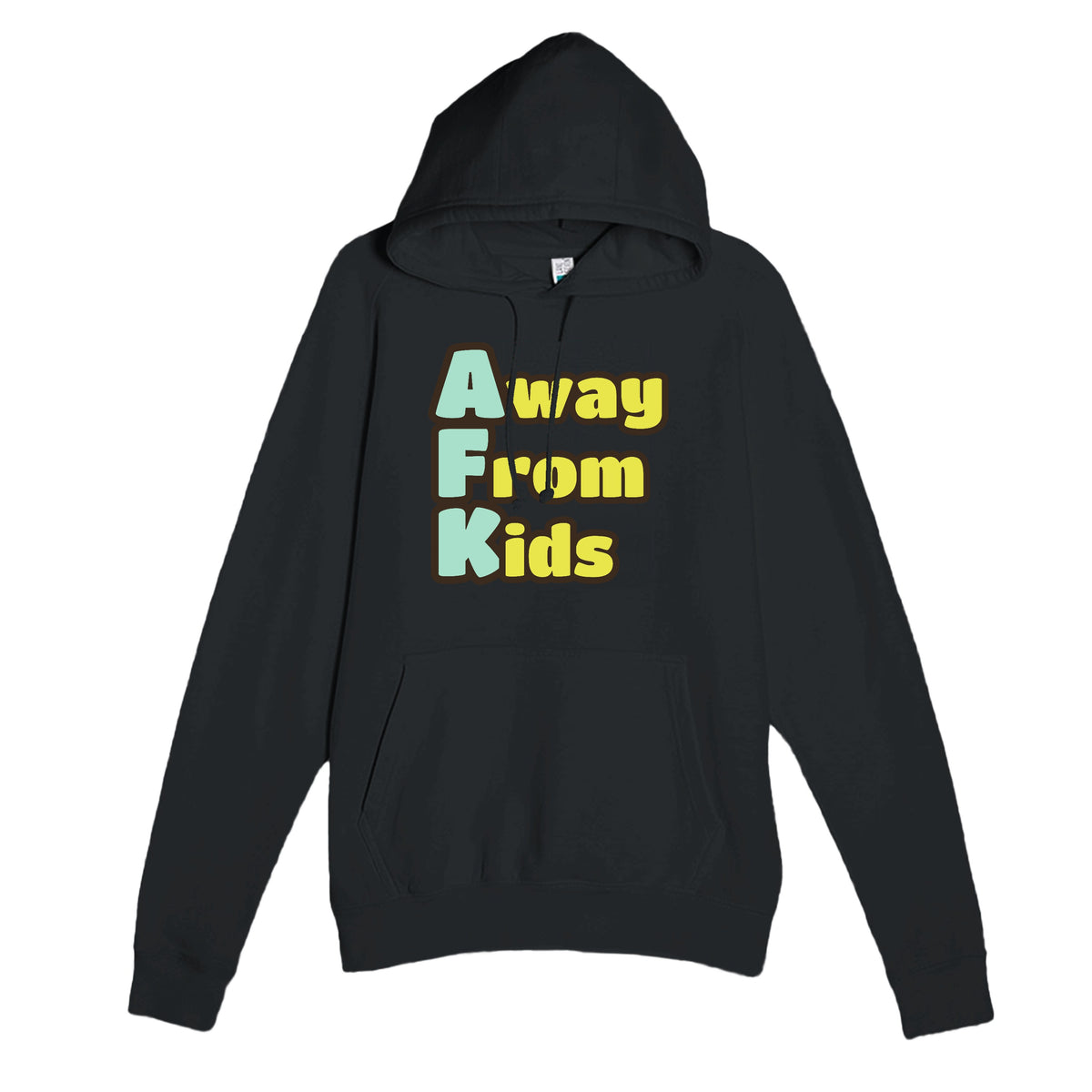 Away From Kids — funny black unisex hoodie