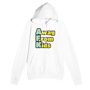 Away From Kids — funny white unisex hoodie
