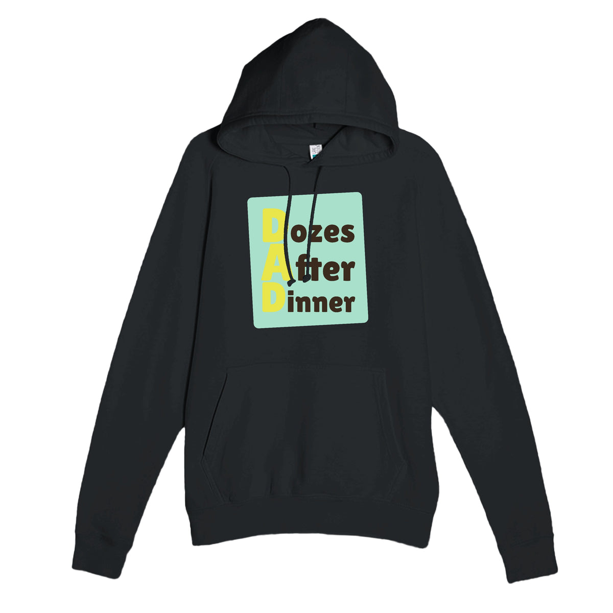 Dozes After Dinner — funny black unisex hoodie