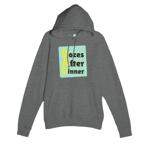 Dozes After Dinner — funny graphite heather unisex hoodie