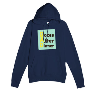 Dozes After Dinner — funny navy unisex hoodie