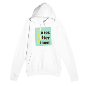 Dozes After Dinner — funny white unisex hoodie