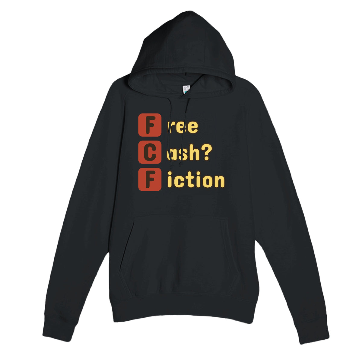 Free Cash? Fiction — funny black unisex hoodie