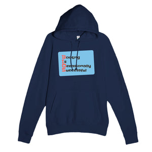 Booting Is Occasionally Successful — funny navy unisex hoodie