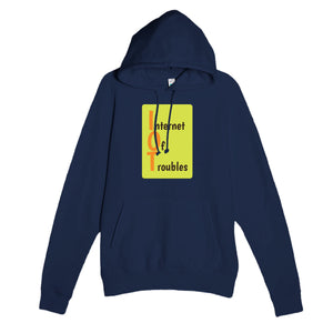 Internet Of Troubles — funny navy unisex hoodie