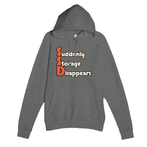 Suddenly Storage Disappears — funny graphite heather unisex hoodie