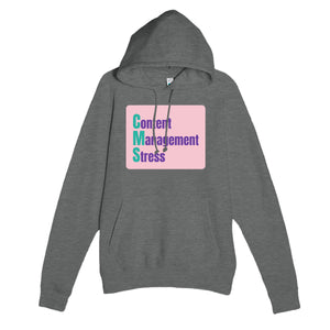 Content Management Stress — funny graphite heather unisex hoodie