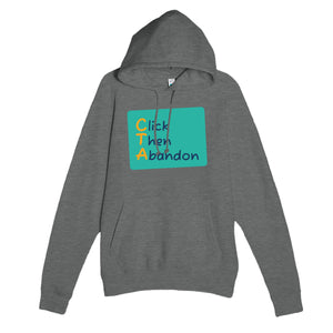 Click Then Abandon — funny graphite heather unisex hoodie