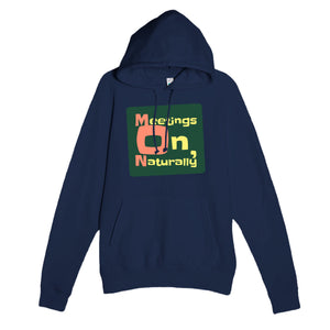 Meetings On, Naturally — funny navy unisex hoodie