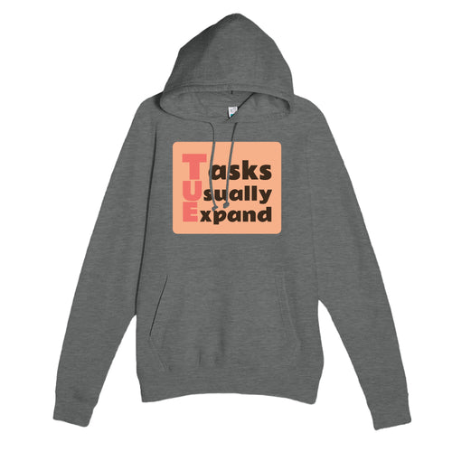 Tasks Usually Expand — funny graphite heather unisex hoodie