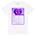 Violet: The Protector heart card for veteran hypervigilance awareness — white unisex t-shirt