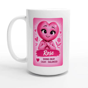 Rose: The Anchor heart for veteran calm and balance awareness — 15oz coffee mug, other side