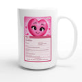 Rose: The Anchor heart card for veteran calm and balance awareness — 15oz white coffee mug
