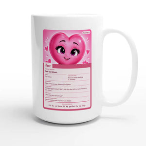 Rose: The Anchor heart card for veteran calm and balance awareness — 15oz white coffee mug