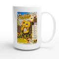 Sunflower: The Brilliant Heart story poster for veteran restless distraction awareness — 15oz white coffee mug