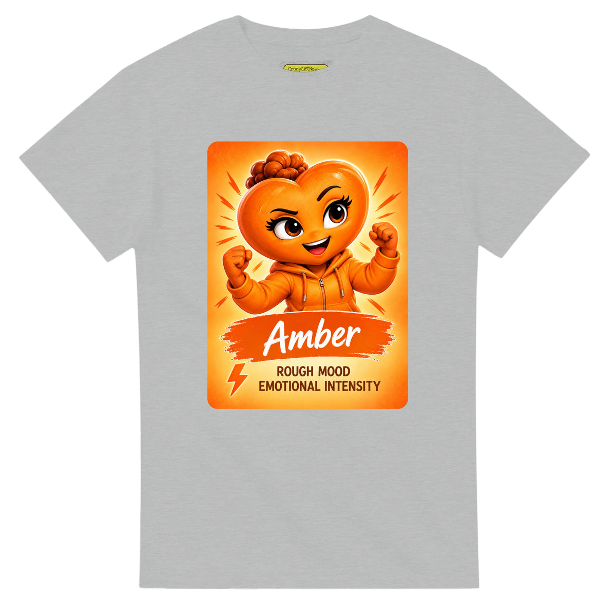 Amber: The Fire heart for veteran anger and emotional intensity awareness — ash unisex t-shirt
