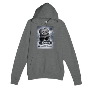 Smokey: The Searcher heart for veteran discouragement and hopelessness awareness — graphite heather unisex hoodie