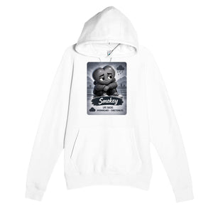 Smokey: The Searcher heart for veteran discouragement and hopelessness awareness — white unisex hoodie