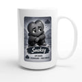 Smokey: The Searcher heart for veteran discouragement and hopelessness awareness — 15oz white coffee mug