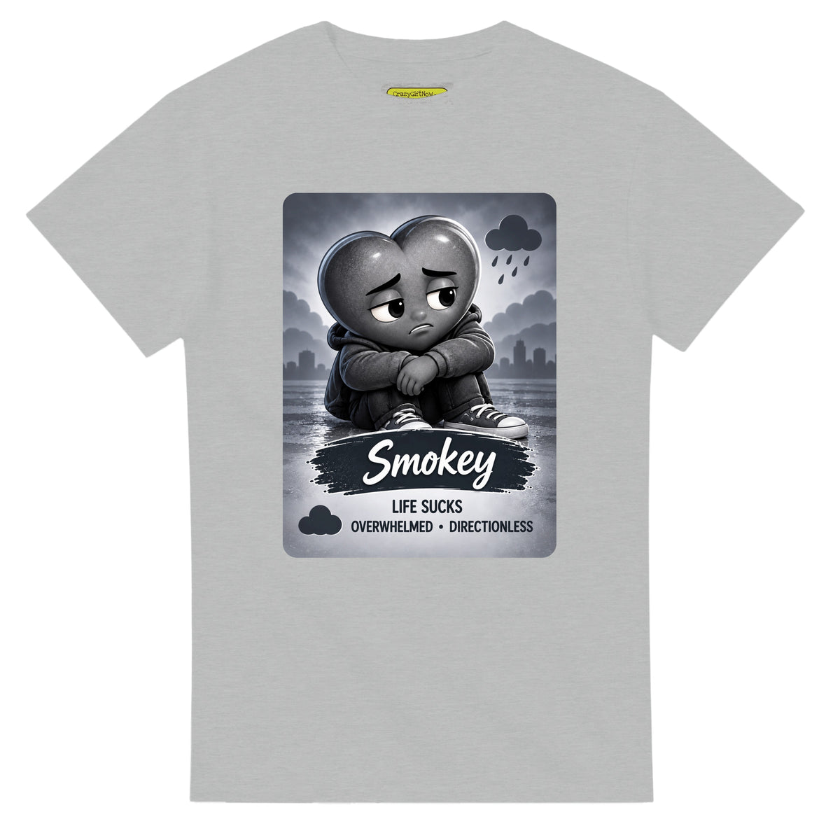 Smokey: The Searcher heart for veteran discouragement and hopelessness awareness — ash unisex t-shirt