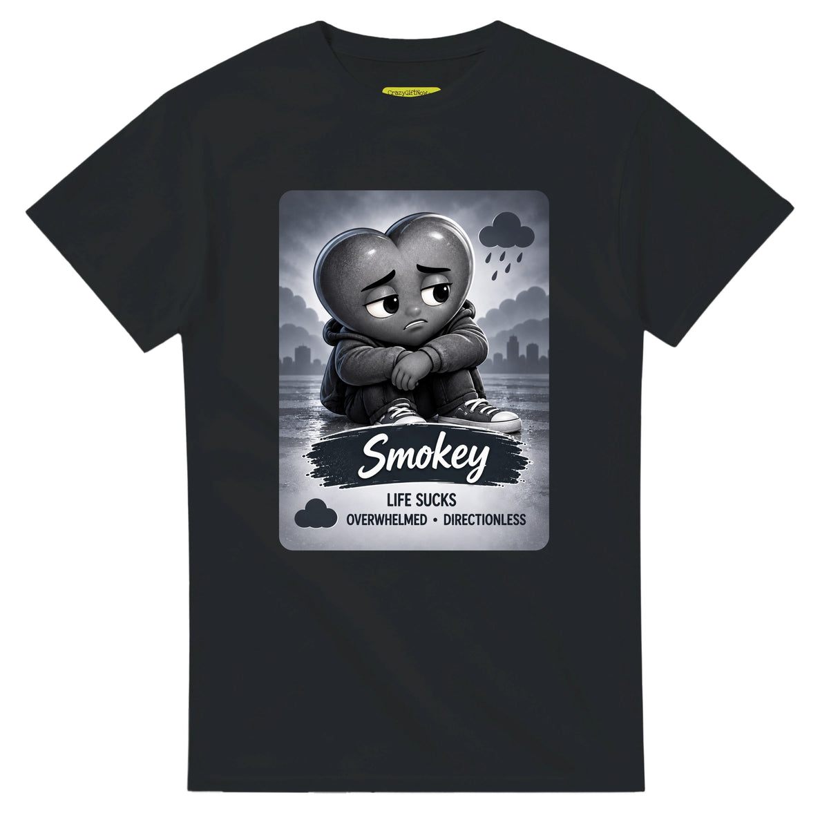 Smokey: The Searcher heart for veteran discouragement and hopelessness awareness — black unisex t-shirt