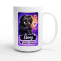 Ebony: The Heart Who Reached Out heart for veteran deep pain and isolation awareness — 15oz white coffee mug