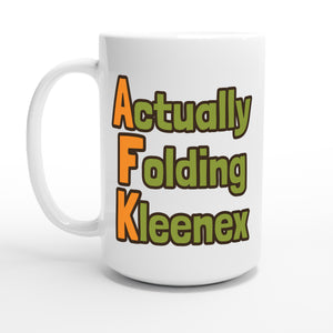 Actually Folding Kleenex — 15oz coffee mug, other side