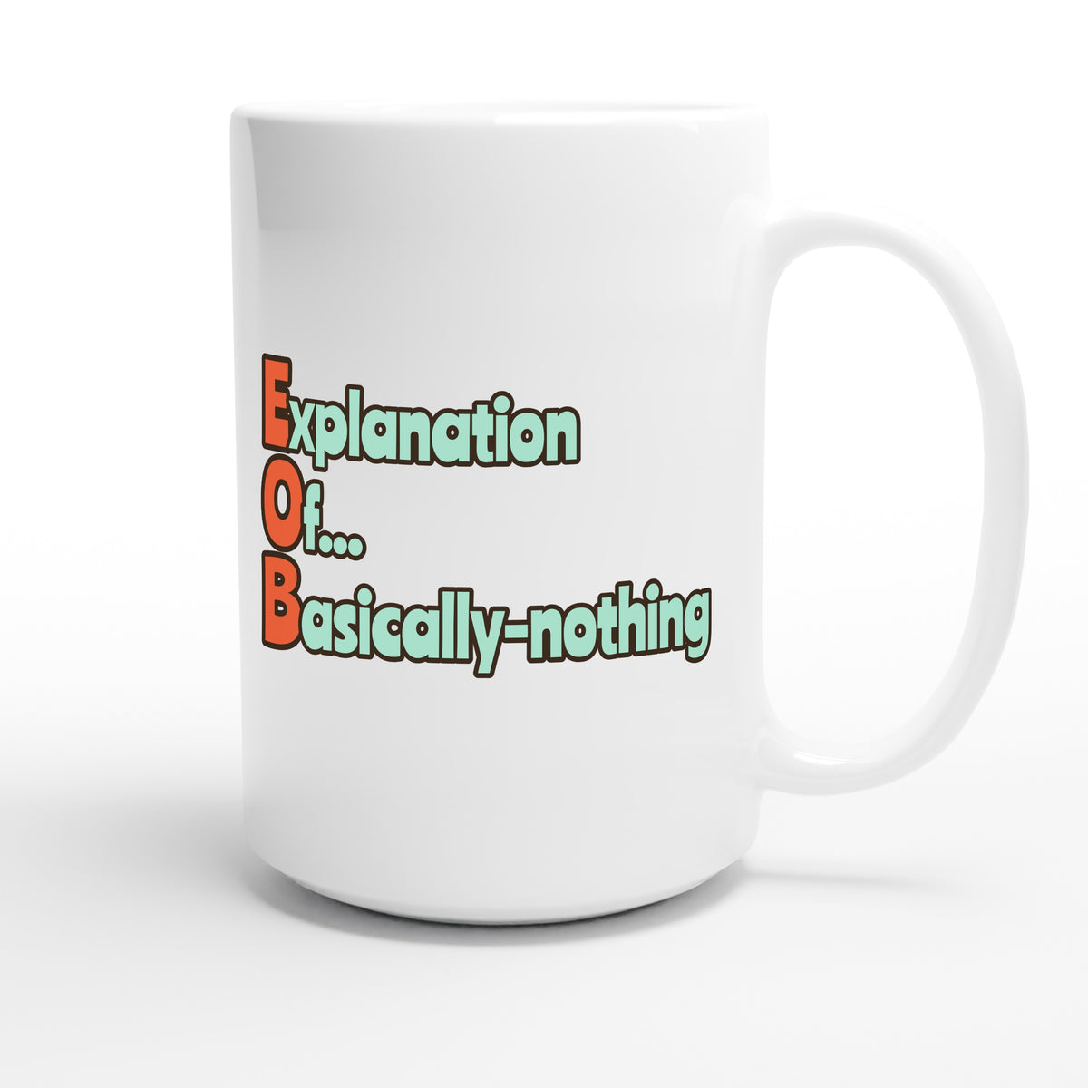 Explanation Of... Basically-nothing — funny 15oz white coffee mug