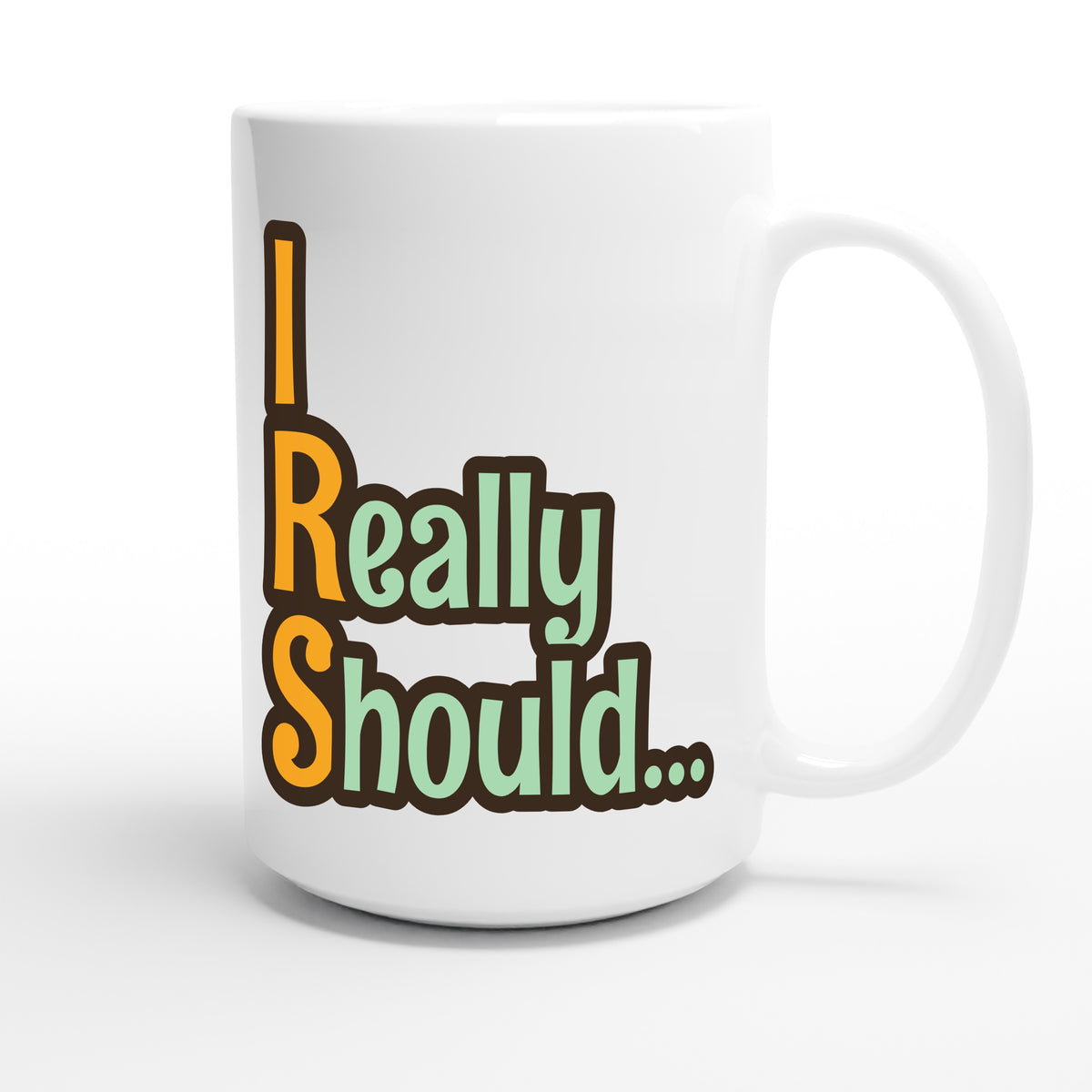 I Really Should… — funny 15oz white coffee mug