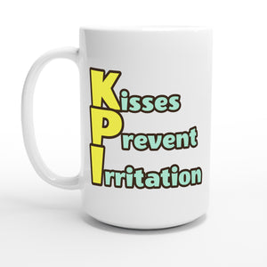 Kisses Prevent Irritation — 15oz coffee mug, other side