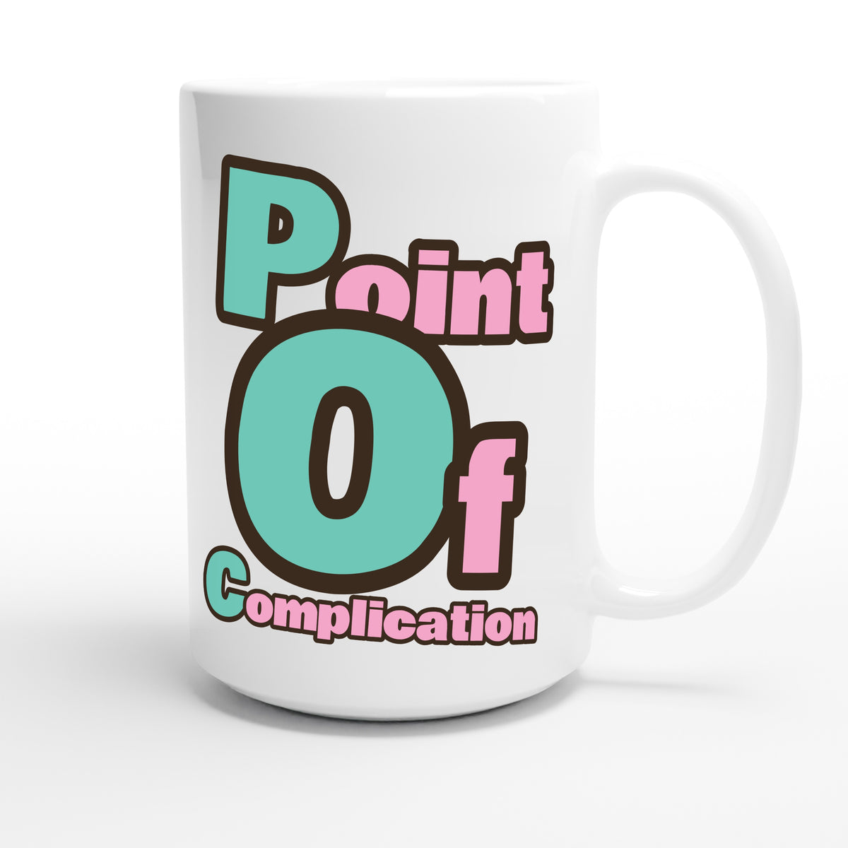 Point Of Complication — funny 15oz white coffee mug