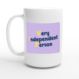 Very Independent Person — 15oz coffee mug, other side