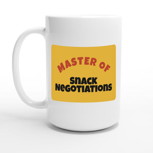 Master of Snack Negotiations — 15oz coffee mug, other side