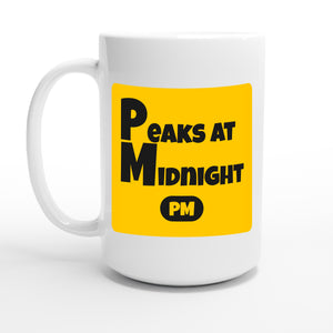 Peaks at Midnight — 15oz coffee mug, other side