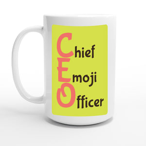 Chief Emoji Officer — 15oz coffee mug, other side