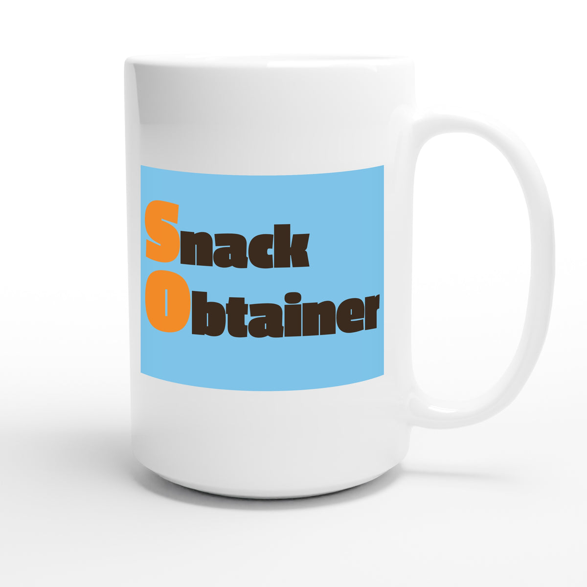 Snack Obtainer — funny 15oz white coffee mug