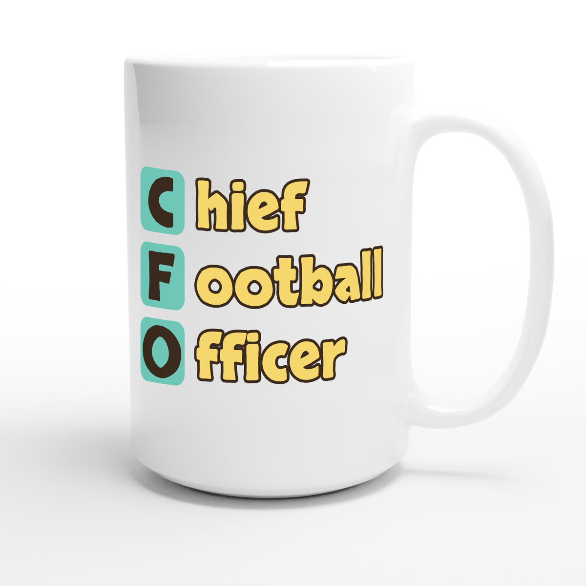 Chief Football Officer — funny 15oz white coffee mug