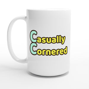 Casually Cornered — 15oz coffee mug, other side