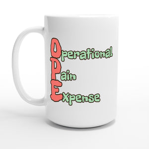 Operational Pain EXpense — 15oz coffee mug, other side