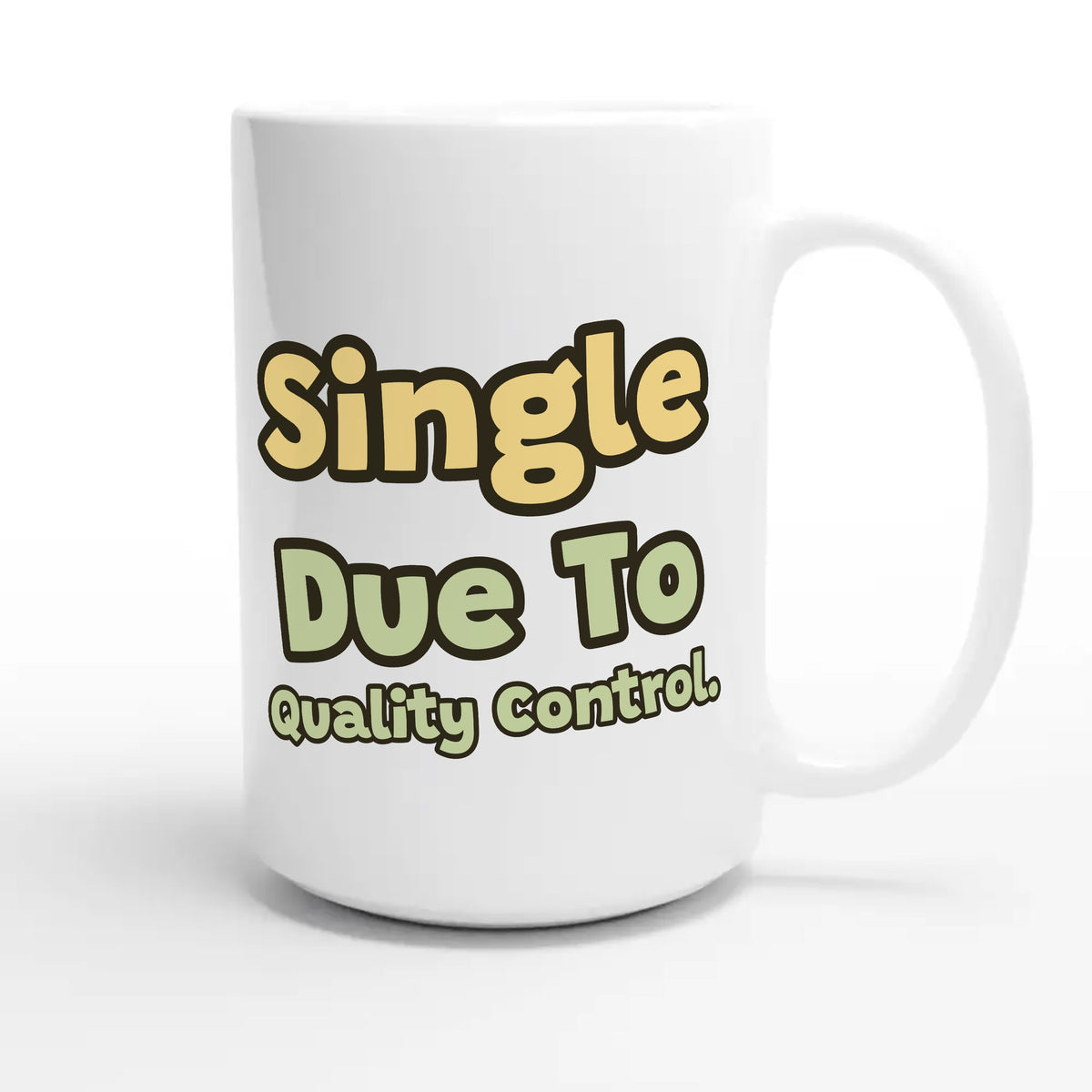 Quality Control — funny 15oz white coffee mug