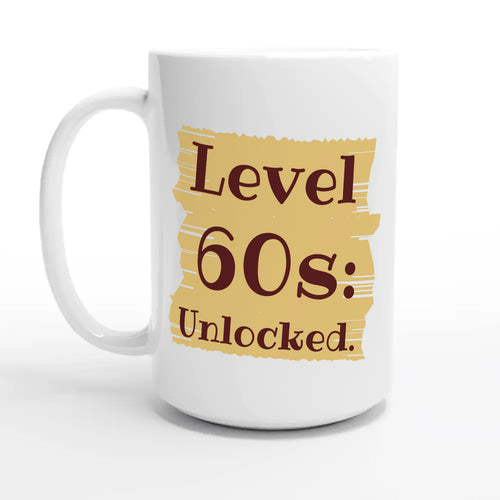 Level 60s: Unlocked — 15oz coffee mug, other side
