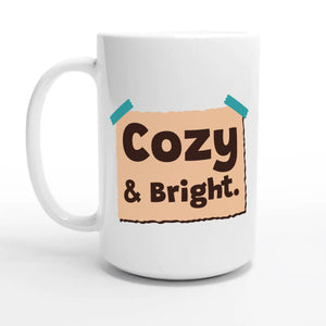 Cozy & Bright — 15oz coffee mug, other side