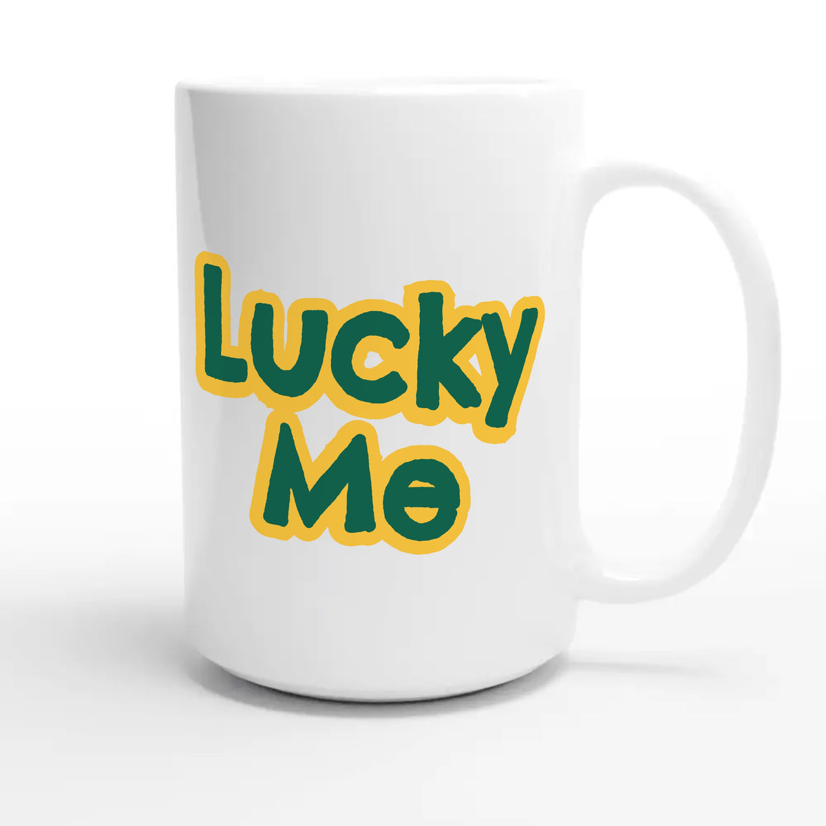Lucky Me — cute 15oz white coffee mug