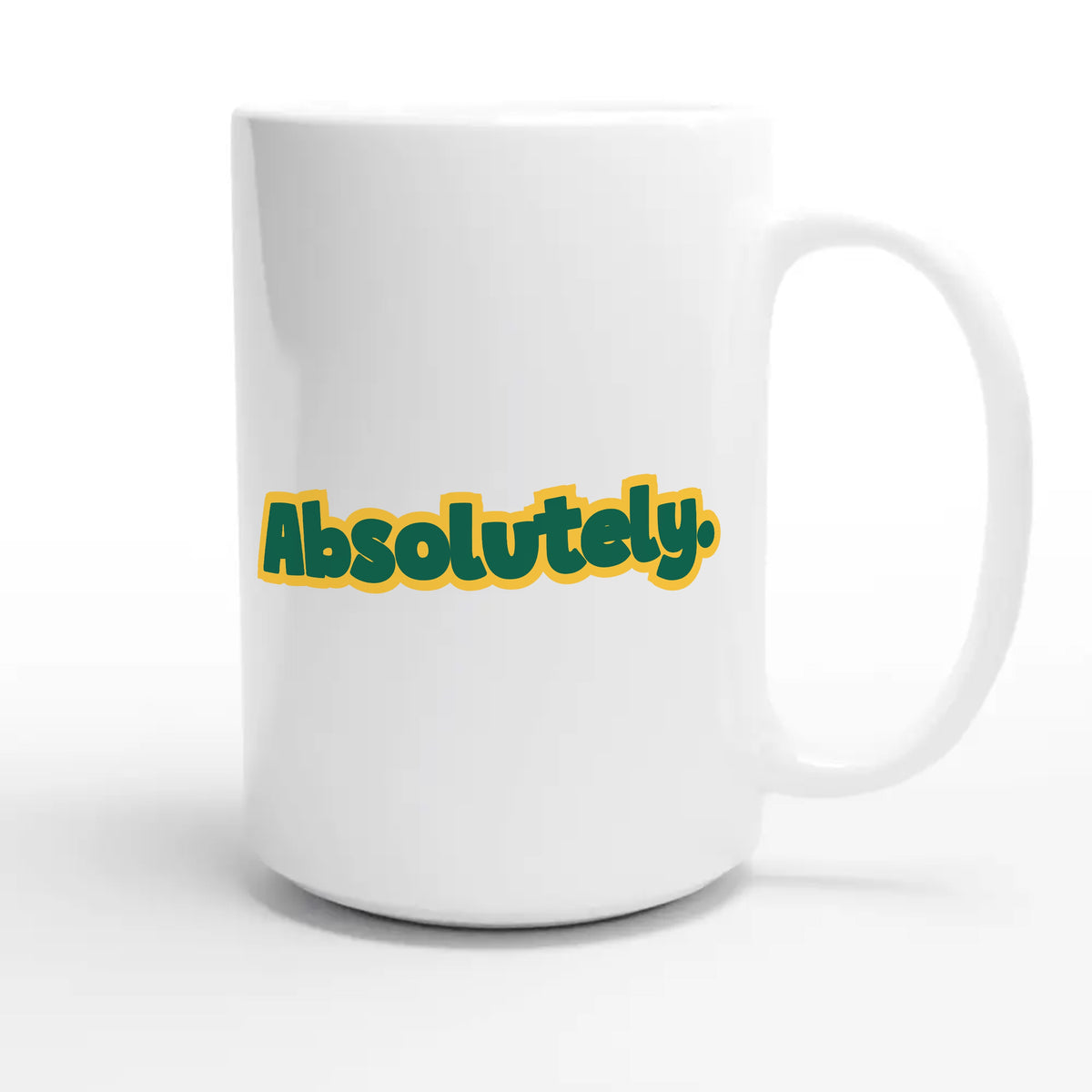 Absolutely — cute 15oz white coffee mug